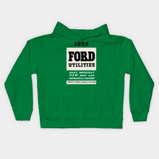 1935 FORD UTILITIES - brochure Kids Hoodie